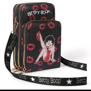 Betty Boop Black Crossbody Bag